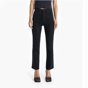 MOTHER The Tripper High‎ Rise Not Guilty Black Mini Flare Jeans Size 28